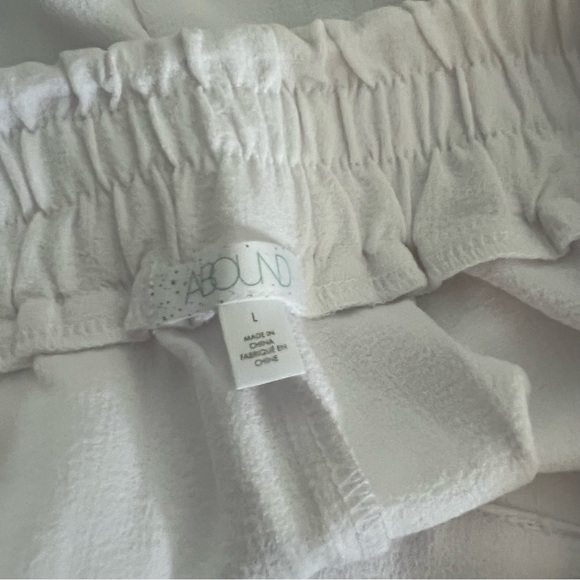 NWT Nordstrom Abound white belted pleat high waisted shorts Large - Picture 9 of 10